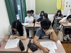 2025年10月期入学レベルチェックテストの様子