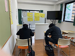 2026年1月期入学レベルチェックテストの様子