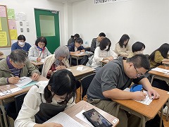 2026年4月期入学レベルチェックテストの様子